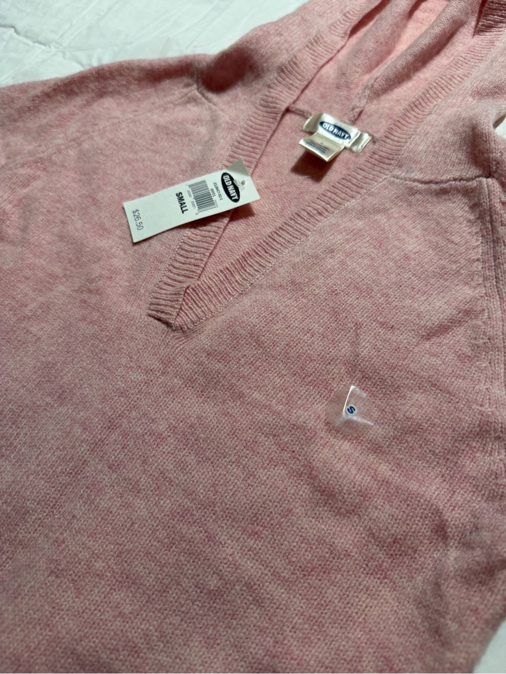 NWT Old Navy 100% Lambswool Pink Hooded Sweater Women’s Small - Picture 2 of 4